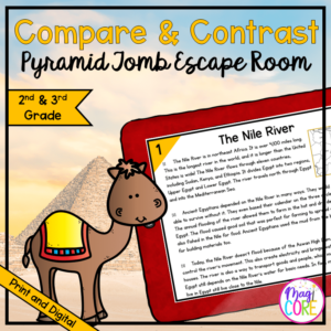 Compare & Contrast Nonfiction Texts Escape Room & Webscape™ - 2nd & 3rd Grade