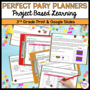 3rd Grade Class Party Math PBL - End of Year Party Plan Project Based Learning