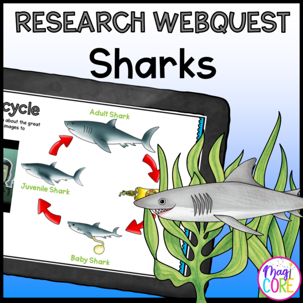 Sharks Digital Research WebQuest - 2nd-5th Grade - Google Slides