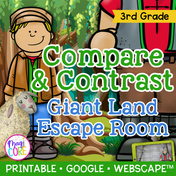 Compare & Contrast Fiction Giant Land Escape Room & Webscape™ - 3rd Grade