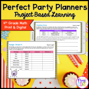 4th Grade Class Party Math PBL - End of Year Party Plan Project Based Learning