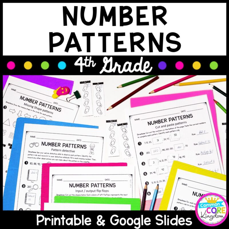 Number Patterns - Google Slides Distance Learning 4.OA.C.5