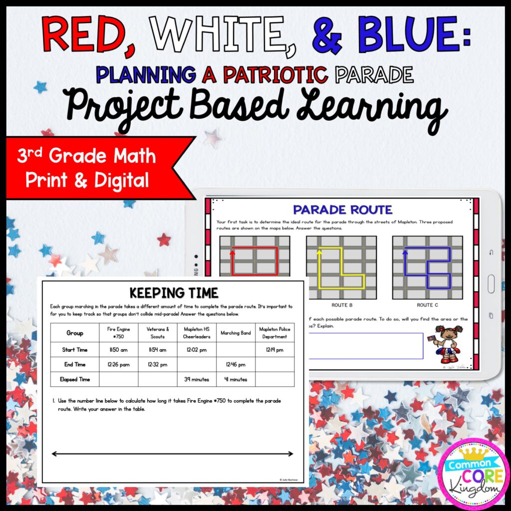 Patriotic Parade Project Learning - 3rd - Printable & Google Distance Learning