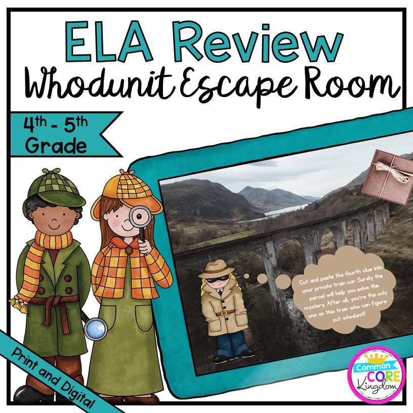 "Whodunit" Reading Comprehension Escape Room - 4th & 5th Grade - Digital & Print