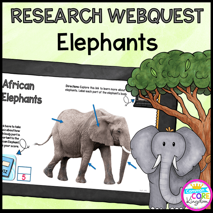 Research Webquest: Elephants! - Google Slides for Distance Learning