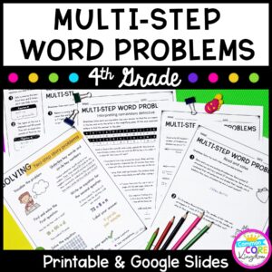 Multistep Word Problems - Google Slides Distance Learning 4.OA.A.3