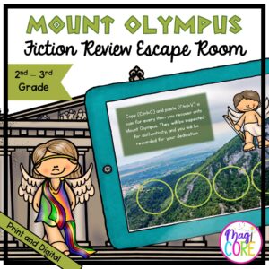 Greek Myths Reading Review Escape Room - 2nd & 3rd Grade - Digital & Printable