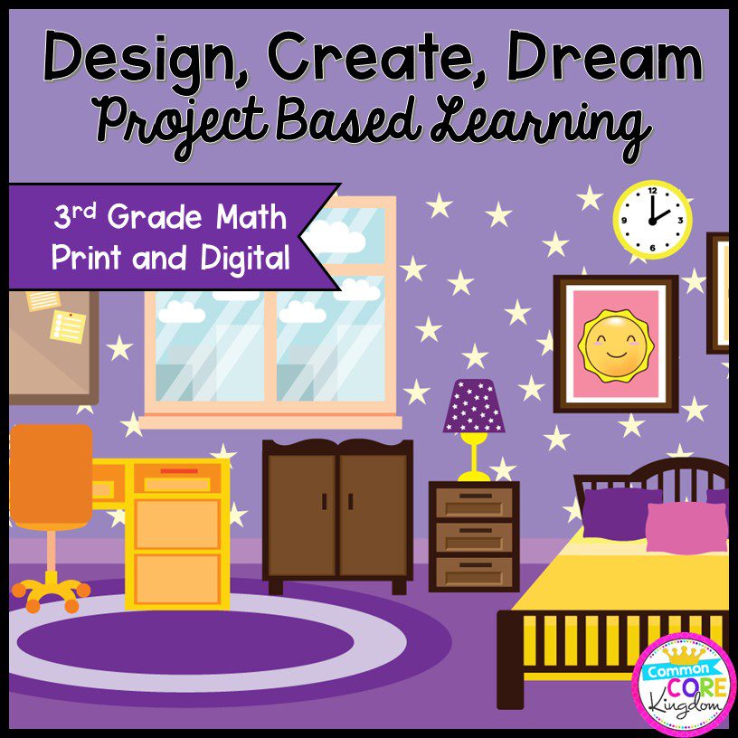 Design a Bedroom Math Project Based Learning - 3rd - Printable & Google Slides