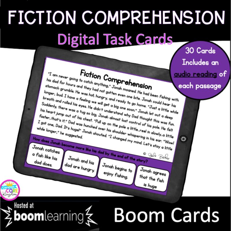Fiction Comprehension Boom Cards for 4th & 5th Grade