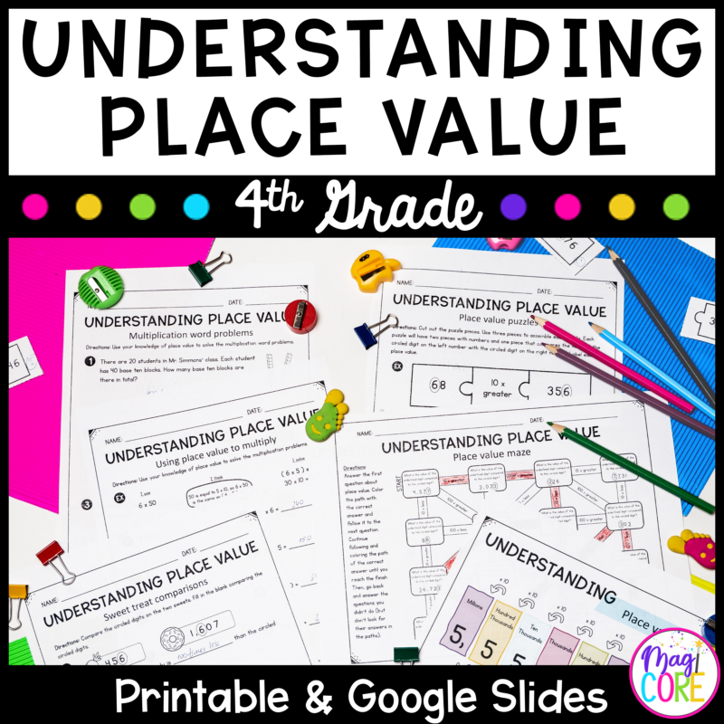 Understanding Place Value - 4th Grade Math - Print & Digital - 4.NBT.A.1