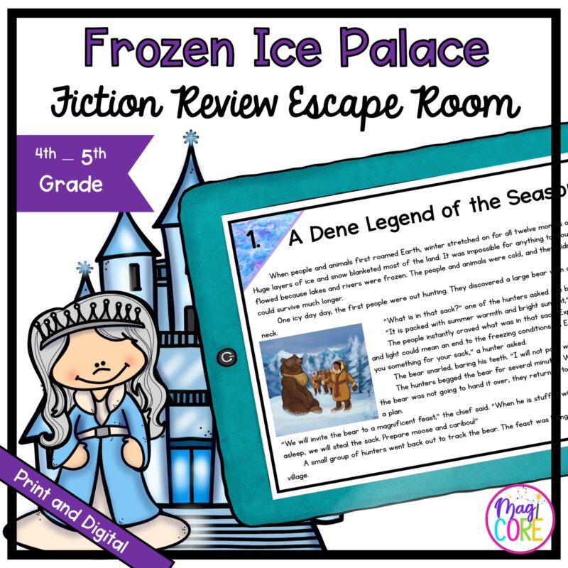 Fiction Review – 4th & 5th Reading Comprehension Escape Room – Digital & Print