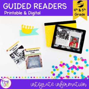 Guided Reading Packet: Integrate Information - 4th & 5th Grade RI.4.9 RI.5.9 - Printable & Digital