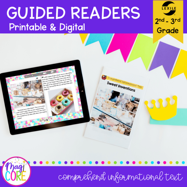 Guided Reading Packet: Comprehend Informational Text - 2nd & 3rd Grade RI.2.10 RI.3.10 - Printable & Digital