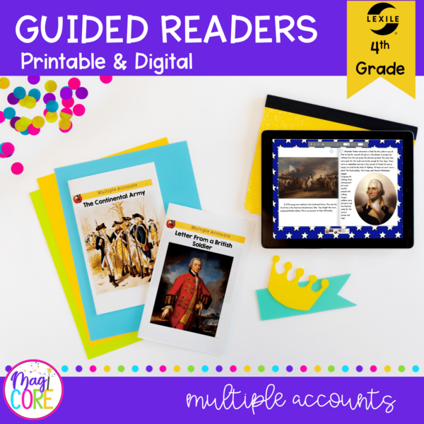 Guided Reading Packet: Multiple Accounts - 5th Grade RI.5.6 - Printable & Digital