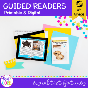 Guided Reading Packet: Visual Text Features - 4th Grade RI.4.7 - Printable & Digital