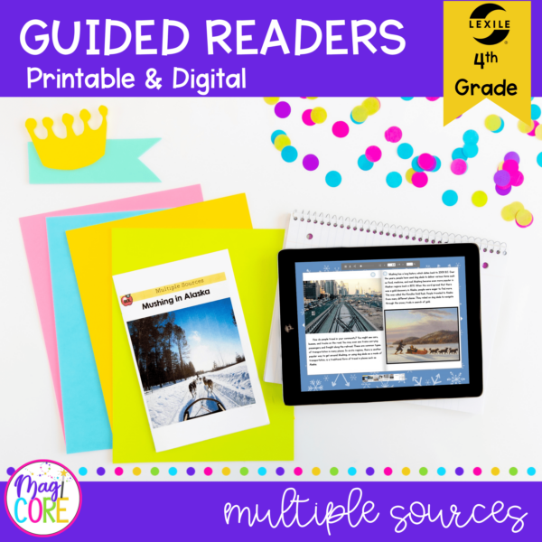 Guided Reading Packet: Multiple Sources - 5th Grade RI.5.7 - Printable & Digital