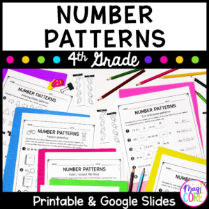 Number Patterns - 4th Grade Math - Printable & Digital - 4.OA.C.5