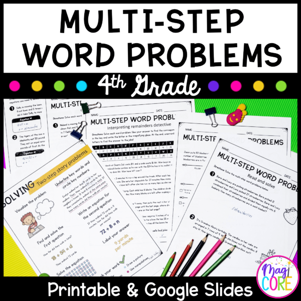 Multi-Step Word Problems - 4th Grade Math - Print & Digital - 4.OA.A.3