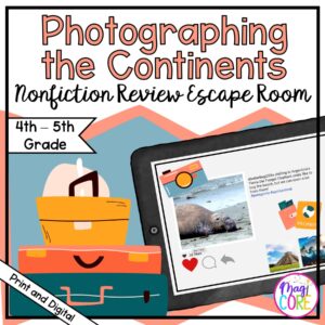 Nonfiction Review - 4th & 5th Grade Reading Escape Room - Digital & Print