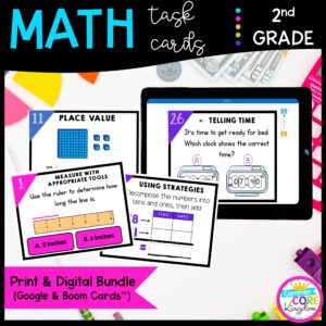 2nd Grade Math Task Card Bundle