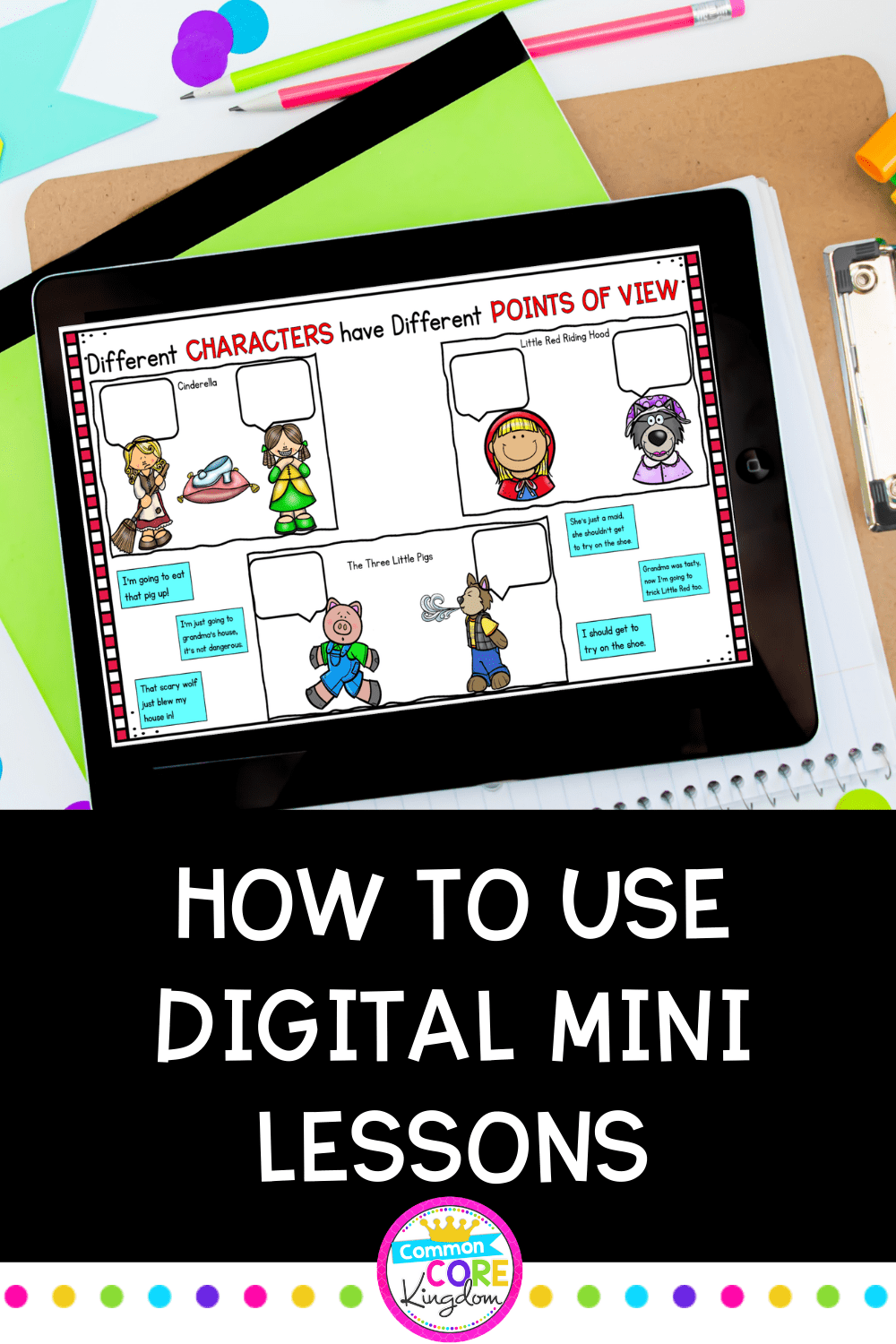 How to use digital mini lessons pin
