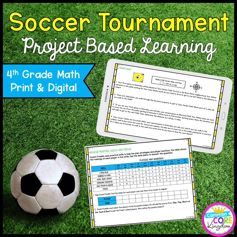 Algebraic Thinking "Soccer" Project Based Activity - 4th Grade Print & Digital