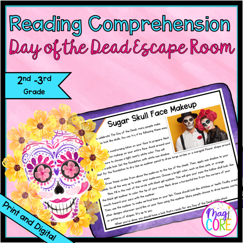 Land of the Dead Escape Room & Webscape™ - 2nd & 3rd Grade - Print & Digital