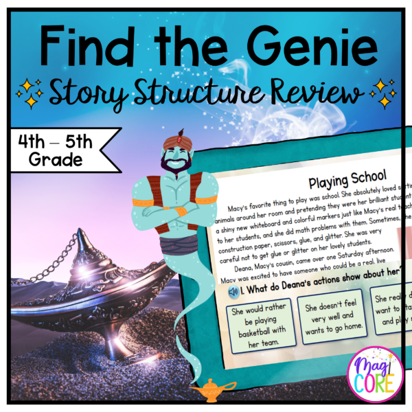 Story Structure Find the Genie Escape Room & Webscape™ - 4th & 5th Grade