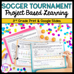 3rd Grade Math PBL - Soccer Project Based Learning - Printable & Digital