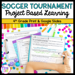 4th Grade Math PBL - Soccer Project Based Learning - Printable & Digital