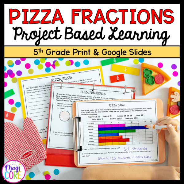 Pizza Fractions PBL - 5th Grade Math Project Based Learning