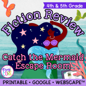 Catch the Mermaid Fiction Review Escape Room & Webscape™ - 4th & 5th Grade