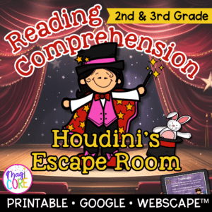 Houdini's Reading Comprehension Review Escape Room & Webscape™ - 2nd & 3rd Grade