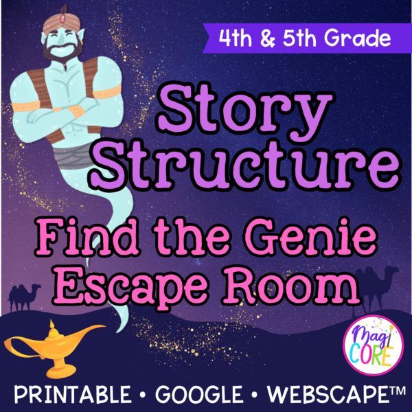 Story Structure Find the Genie Escape Room & Webscape™ - 4th & 5th Grade