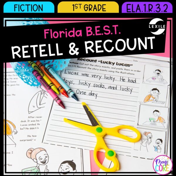 Retell Fiction - 1st Grade Florida BEST Standards - B.E.S.T. ELA.1.R.3.2