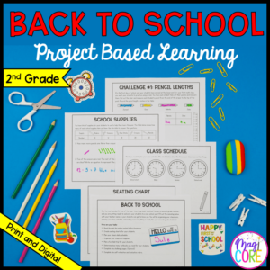 2nd Grade Project Based Learning Math Activities - Back To School Math PBL Games