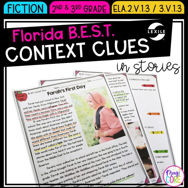 Context Clues in Stories 2nd & 3rd Florida BEST Standards - ELA.2.V.1.3/3.V.1.3