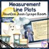 Measurement Line Plots Haunted Train Escape Room-3rd Grade Math-Digital & Print