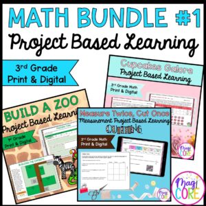 3rd Grade Math Project Based Learning Bundle #1