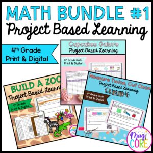 4th Grade Math Project Based Learning Bundle #1