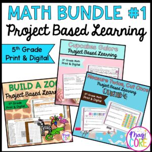 5th Grade Math Project Based Learning Bundle #1
