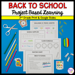 2nd Grade Project Based Learning Math Activities - Back To School Math PBL Games