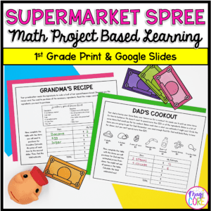 1st Grade Math PBL Add, Subtract, Word Problems Money Project Based Learning