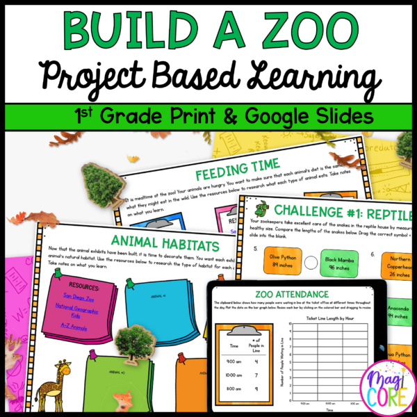 Build a Zoo Project Based Learning - 1st Grade Math PBL