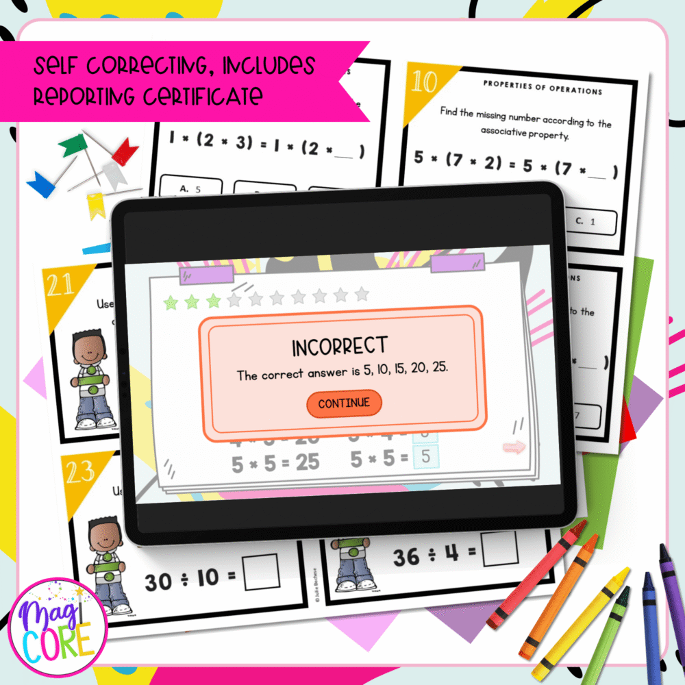 Properties of Operations- 3rd Grade Math Task Cards - 3.OA.B.5 | MagiCore