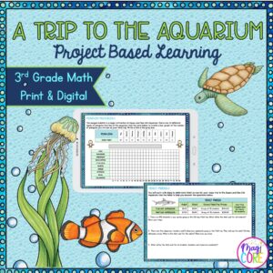 Trip to the Aquarium Project Based Learning - 3rd Grade Math - Print & Digital