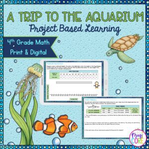 Trip to the Aquarium - Project Based Learning - 4th Grade Math - Print & Digital