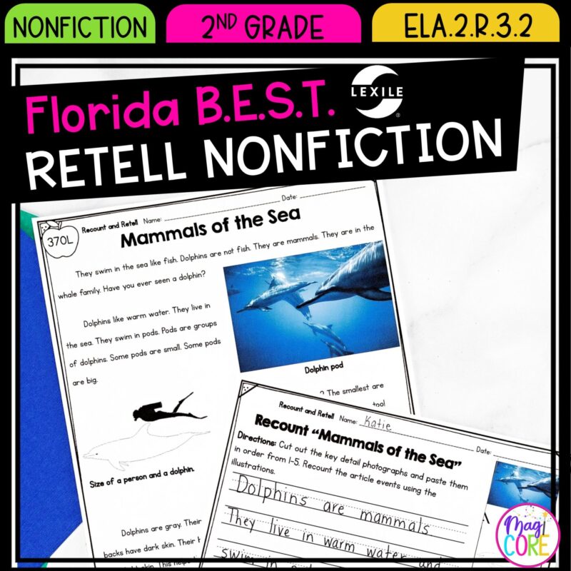 Retell Nonfiction - 2nd Grade Florida BEST Standards - ELA.2.R.3.2