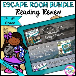 Reading Review Escape Room Bundle - 4th & 5th Grade - Printable & Digital