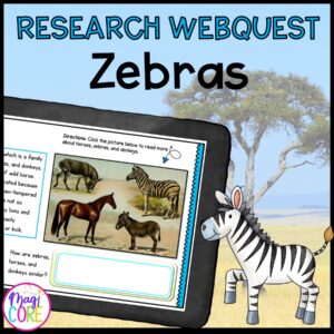 Zebras Digital Research WebQuest - 2nd-5th Grade - Google Slides